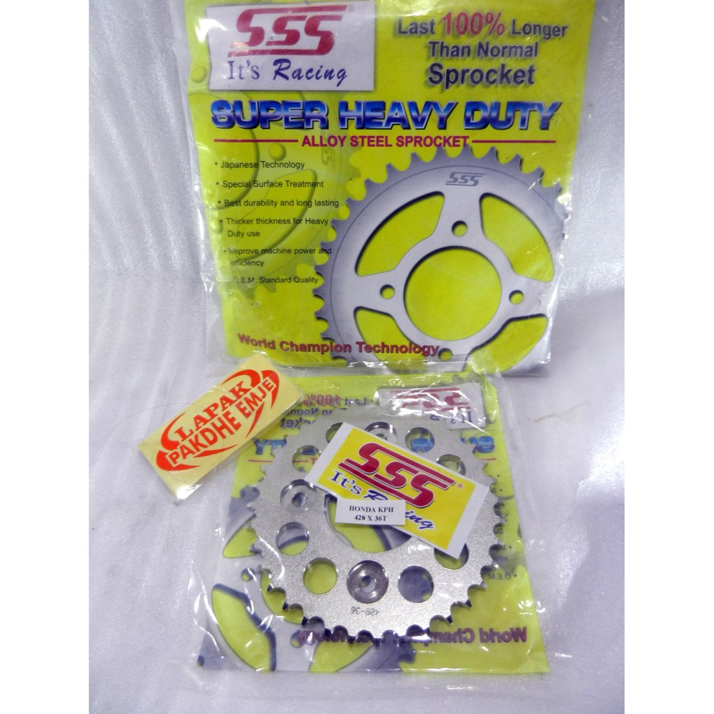 TERJAMIN GEAR BELAKANG SSS 428 38 KHARISMA SUPRA X125 BLADE REVO ABSOLUTE SATRIA FU FACELIFT SSS