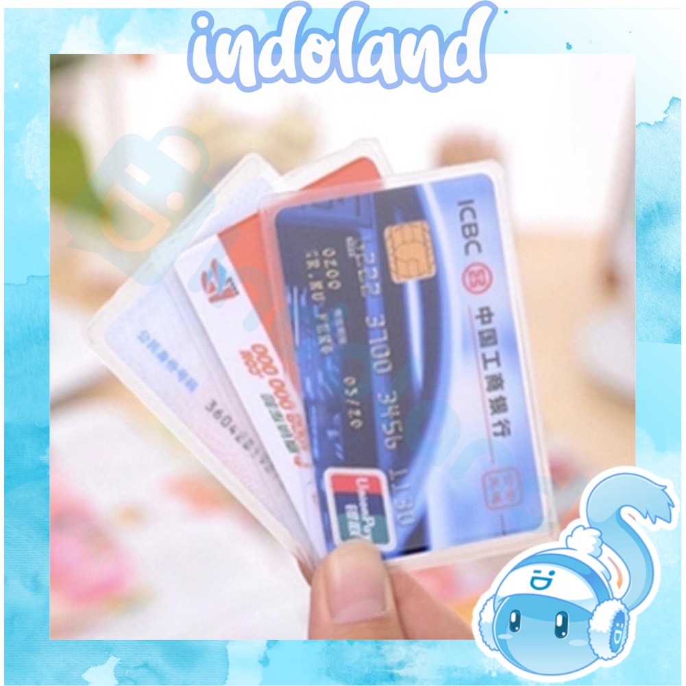 

☀INDOLAND☀ Plastik Kartu ATM SIM KTP Plastik Cover Pelindung Kartu Anti Gores ATM Credit Card R608