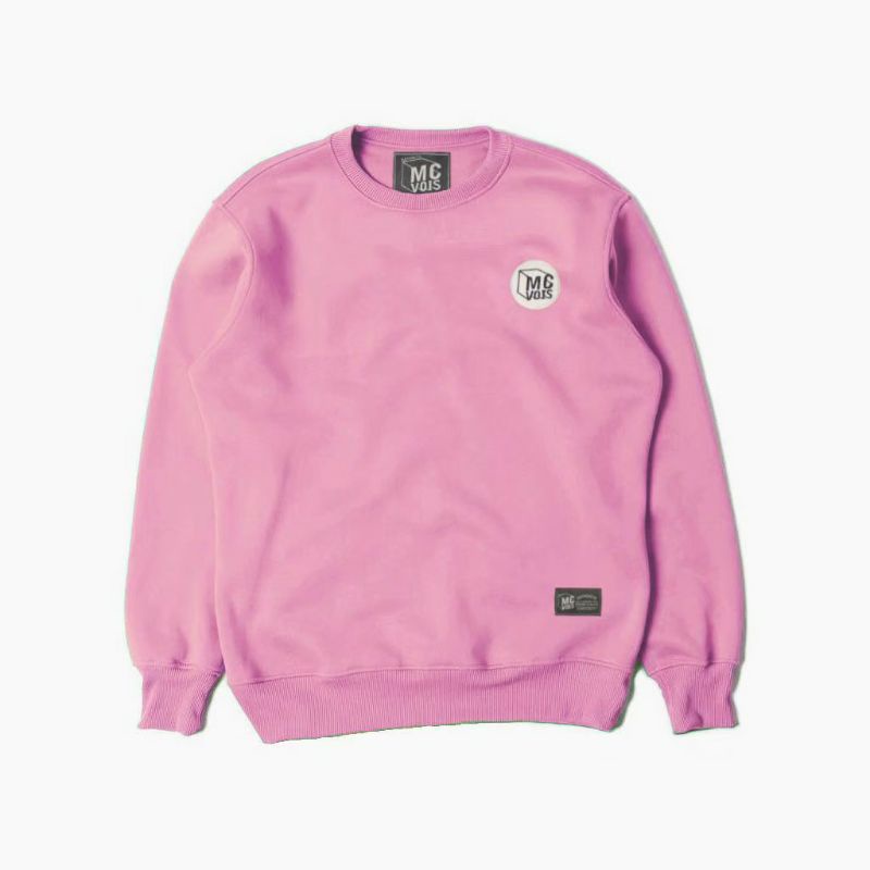 Sweater Crewneck Mcvois Polos Pink Premium Distro