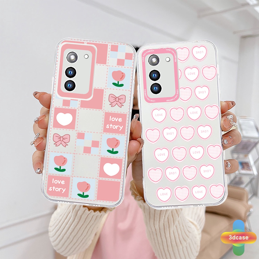 Case Samsung A13 A23 A32 A52 A12 A03 A51 A03S A10S A50 A20S J7 Prime A02S A20 A50S A10 A30S A52S A30 M12 M01S A125 F12 M10S M40S A515F A207F M02S A025 F02S 11 12 13  7 8 6 Plus Pink Love Heart Transparent Case