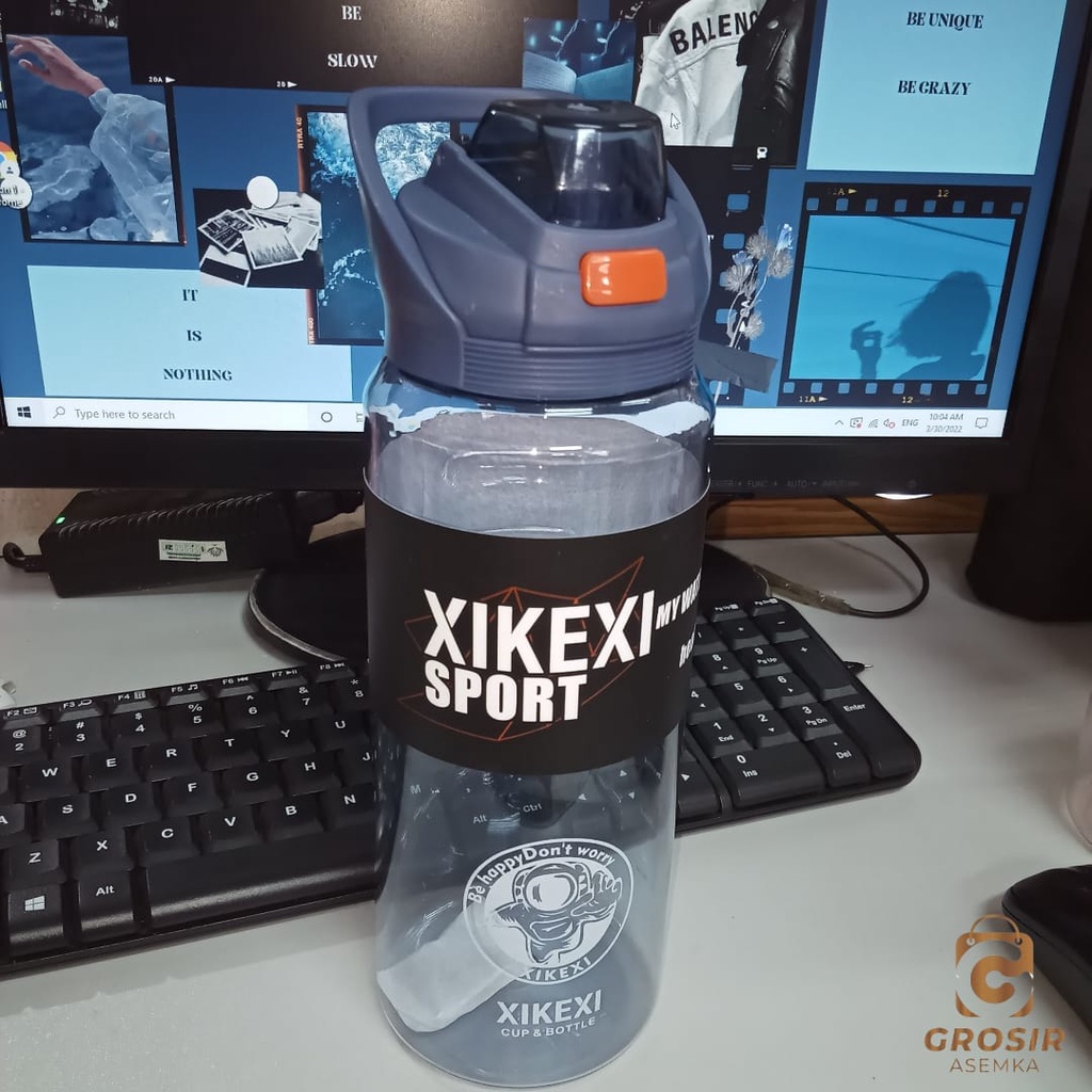 BOTOL MINUM MOTIVASI SPORT 1 LITER 1000 ML TERBARU