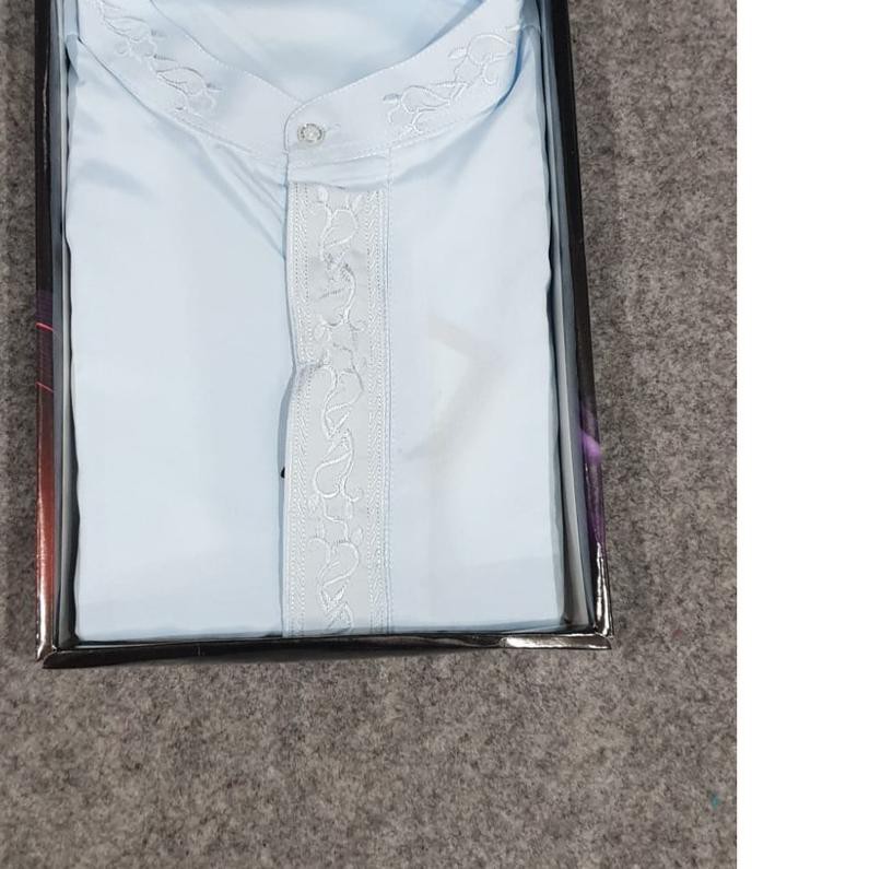 ۩ Baju Koko Wadimor Tangan Lengan Panjang Jumbo Busana Muslim Pria Takwa Taqwa Putih Katun Jumbo ➻