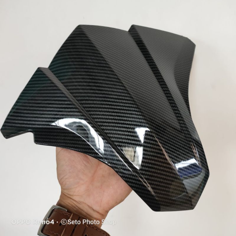 Visor atau winsil hitam dan carbon kilat vario 110 fl led