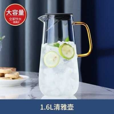 Teko Pitcher Teh Kopi Jus Borosilicate Glass 1.6L - TP-955 Transparan