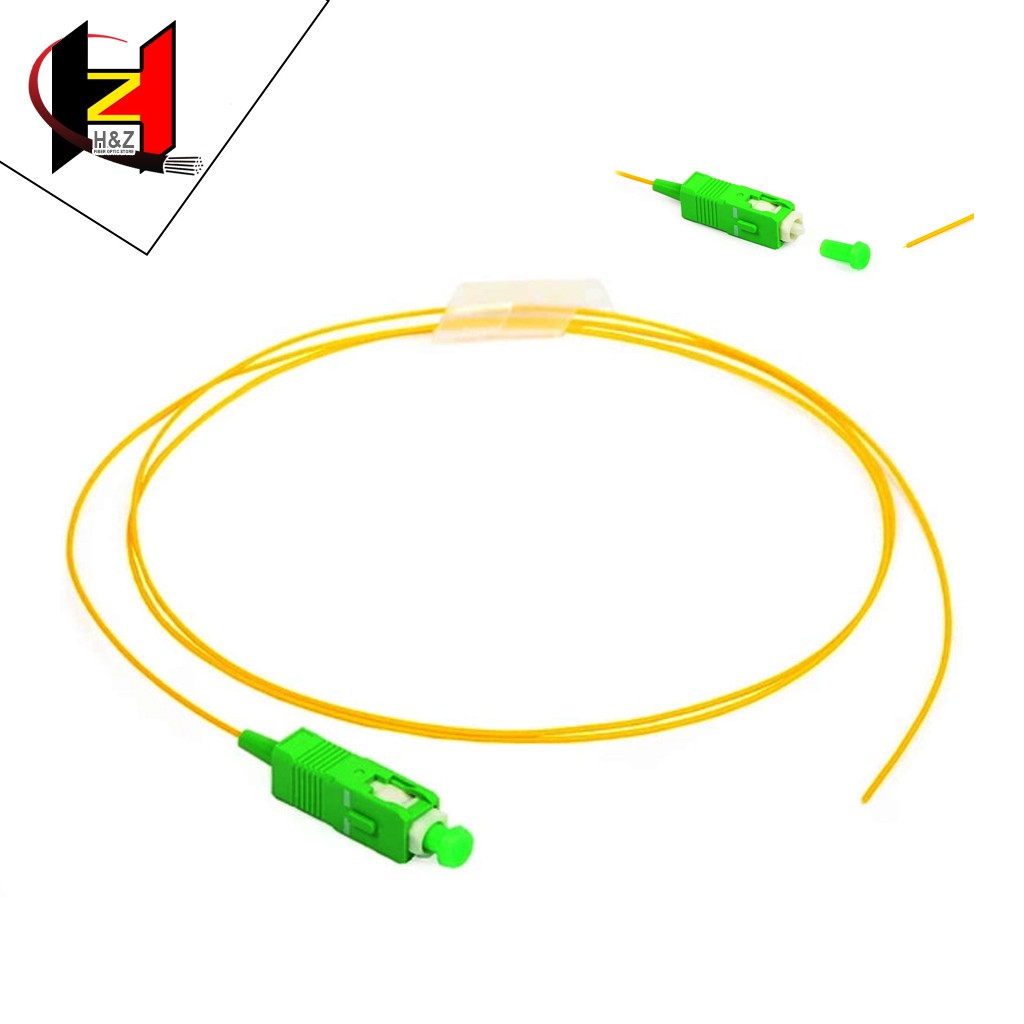 Pigtail SC APC 0,9mm Single Mode / Panjang 1,5Meter Kabel Fiber Optik Ijo