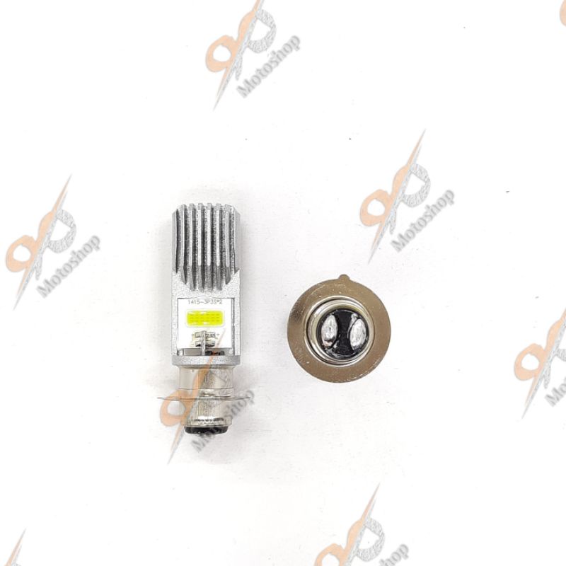 Lampu LED Utama Depan 2 Sisi Motor Bebek Matic Socket H6 AC DC Mio Beat Jupiter Supra Putih