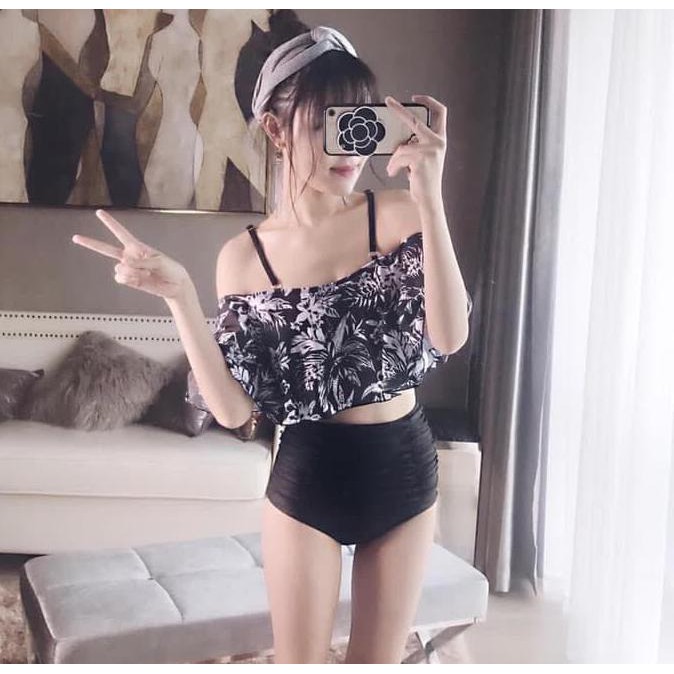 BIKINI SABRINA SET HIGHWAIST / SEXI KOREA BIKINI BAJU RENANG