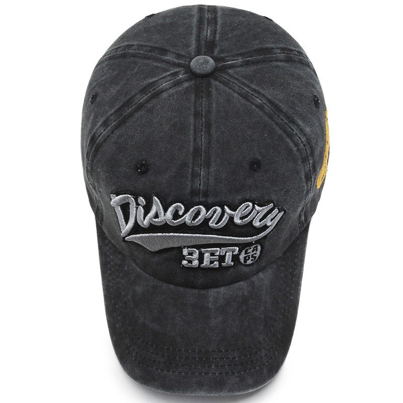 NEXTSTOP-097 Unisex Topi Baseball Pria Wanita Bordir DISCOVERY Fashion Cap Bahan Katun Lembut
