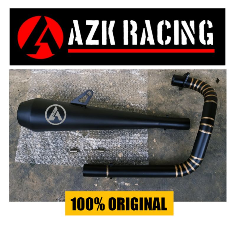 KNALPOT Custom W175 BLACK SERIES - knalpot Kawasaki w175 azk racing