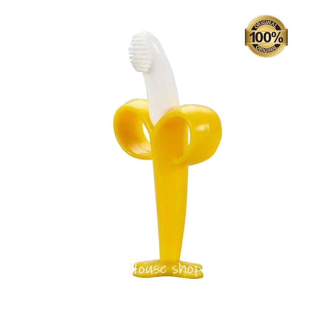 HS-0026 Mainan Gigitan Bayi Pisang - Teether Baby Model Banana - Sikat Gigi Baby Banana