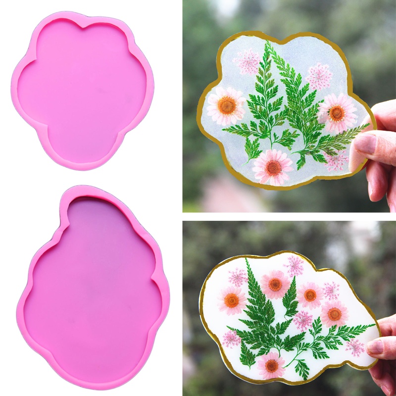SIY  Irregular Clouds Coaster Mold Glossy Cup Mat Silicone Mould for DIY Jewelry