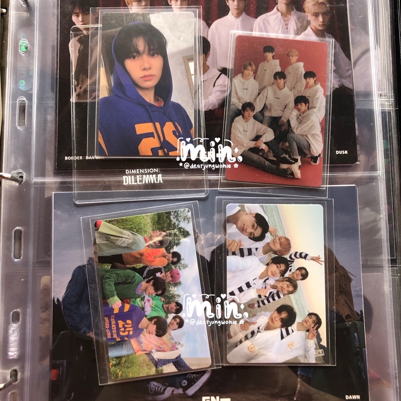 Official Photocard Enhypen Heeseung Hoodie Charybdis Essential, Uniform Grup Border Day One, OT7 Cha