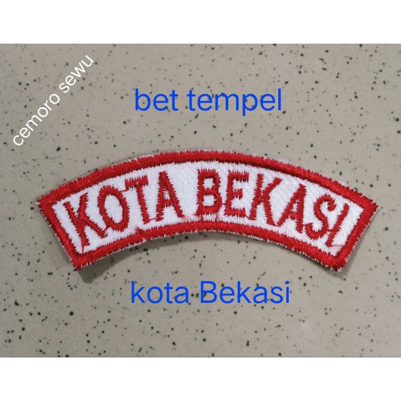 bet tempel Kota Bekasi emblem bordir