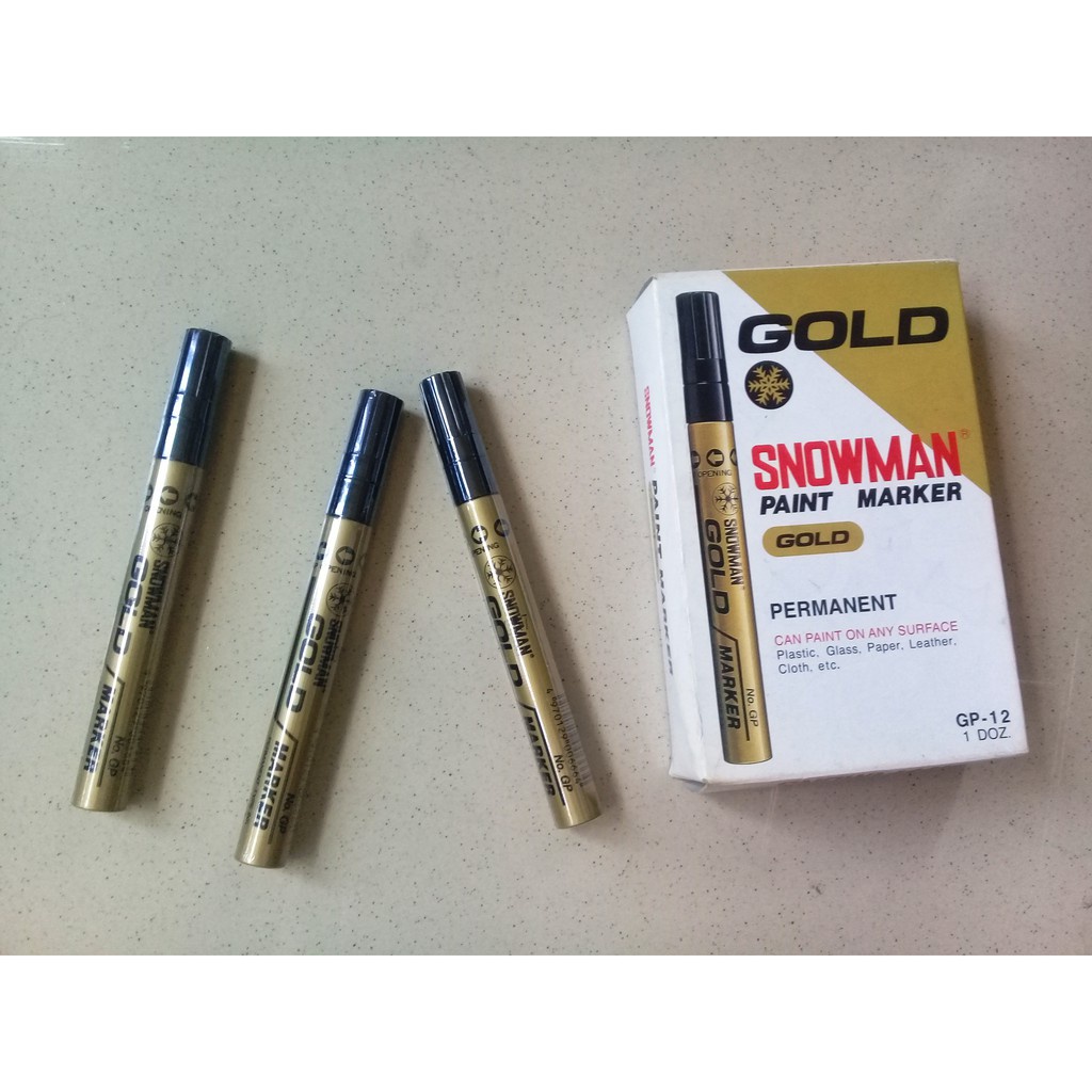 

Snowman Paint Marker GOLD Permanent GP-12 ISI 1PCS-3PCS-6PCS MURAH DAN BISA BAYAR DITEMPAT