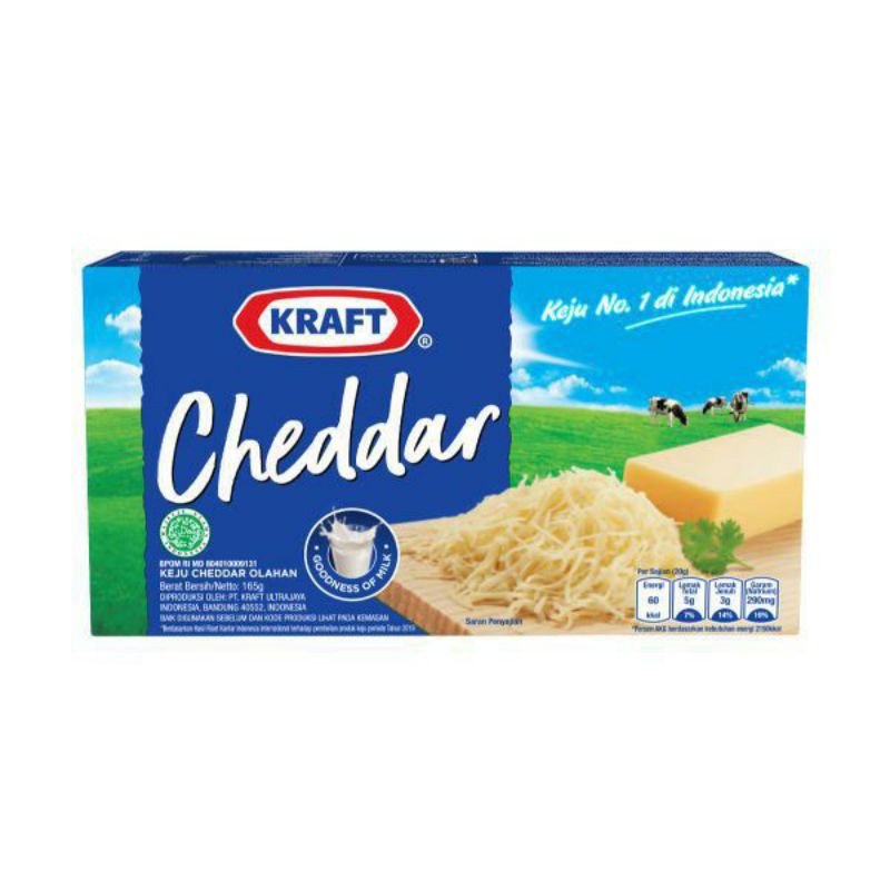 

Keju Kraft Cheddar 180 gr