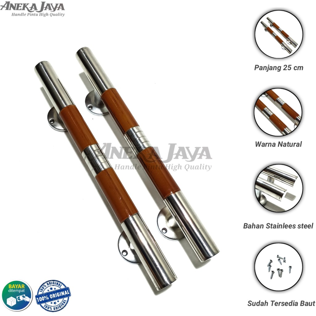 Satu set handle pintu rumah 25 cm murah minimalis tarikan pintu pull stainless gagang pintu terbaru