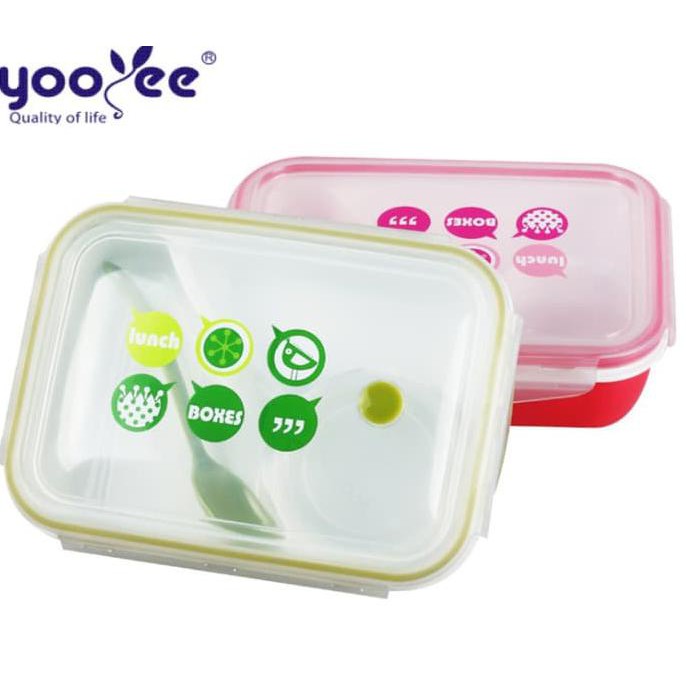 Yooyee Lunch Box 3 Sekat Bento #414 Kotak Bekal Makan + Tempat Sup