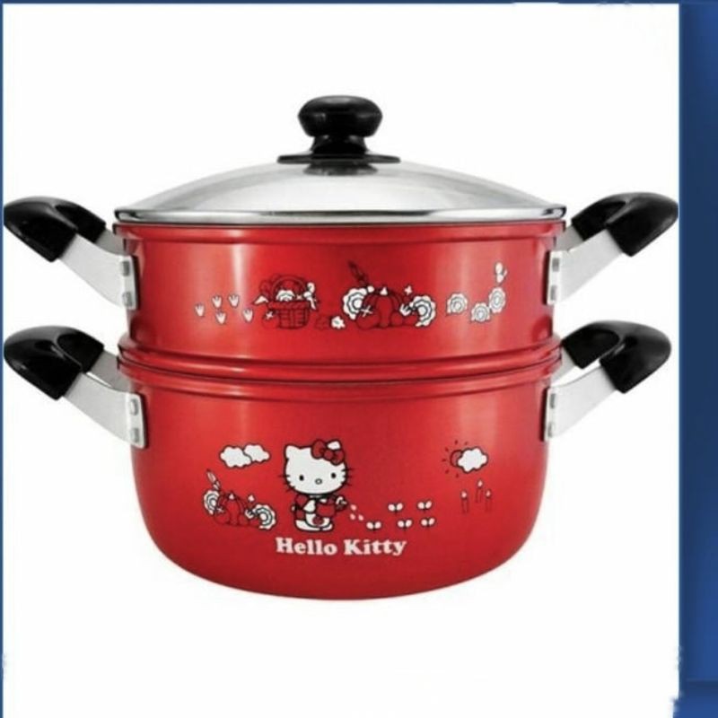 Panci Kukus Steamer Dandang Hello Kitty Nidan 20 Cm 2 Susun Maspion
