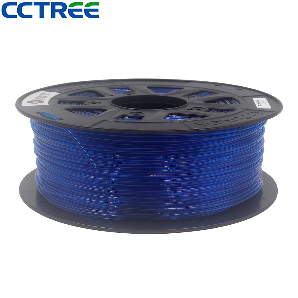 PETG CCTREE 3D PRINTER 1.75mm 1KG Filamen Filament Kualitas TRANSPARAN BLUE