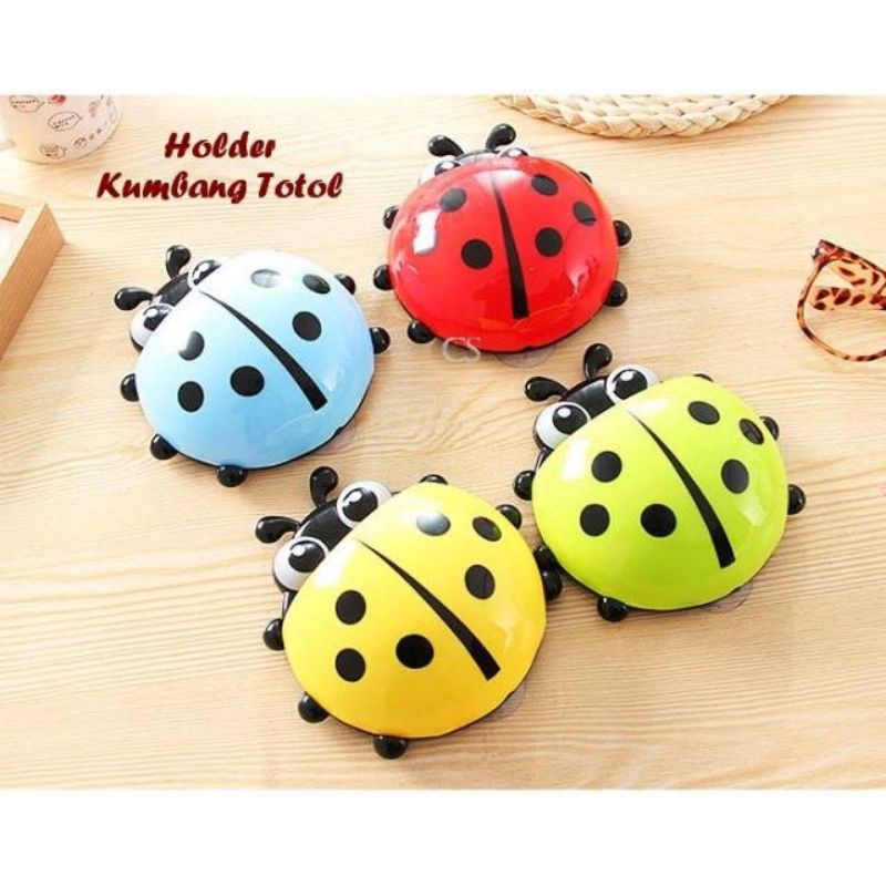 Tempat Sikat Gigi odol Kumbang/Lady Bug Toothbrush Holder