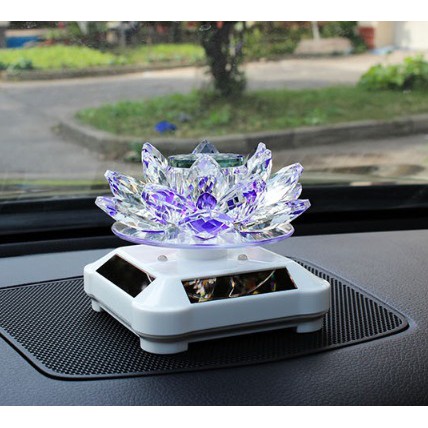 Parfume Mobil Parfum Pajangan Bunga Teratai Lotus Kristal Solarpower