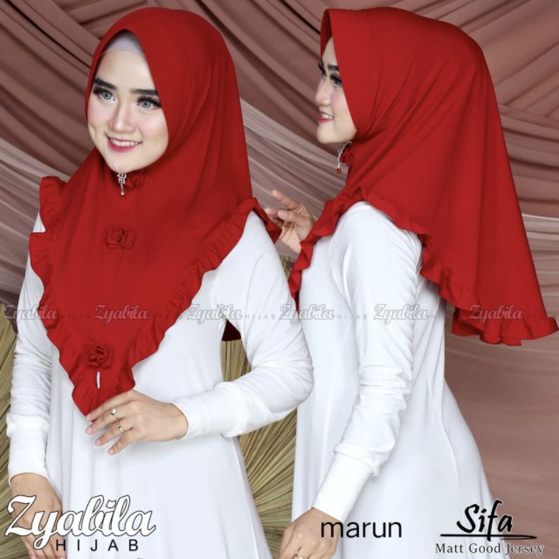 jilbab hijab kerudung bahan Jersey super bran original zyabila hijab BISA COD