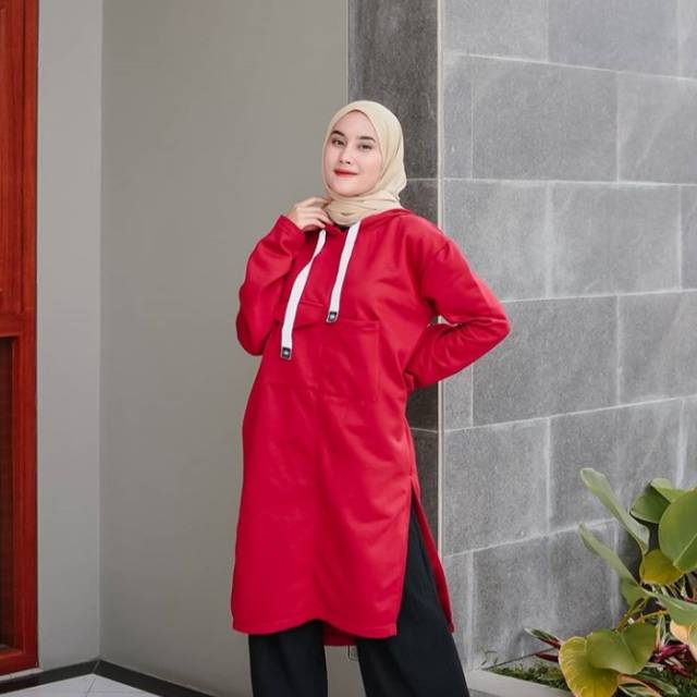 HAWA LONG SWEATER - Sweater - Sweater hoodie - Sweater wanita - Grosir sweater