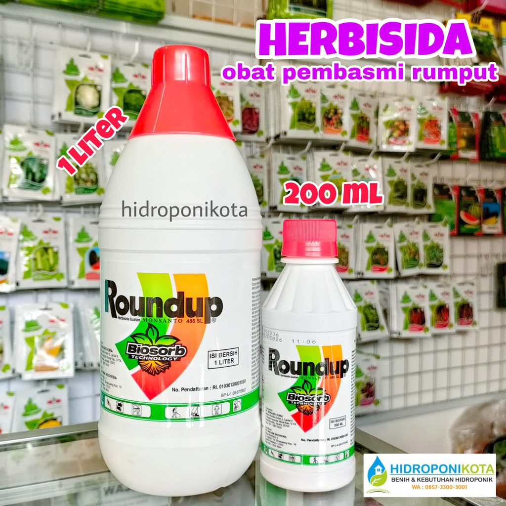 herbisida ROUND UP 200 ml - roundup 200 ml - pembasmi rumput - pembasmi gulma roundup