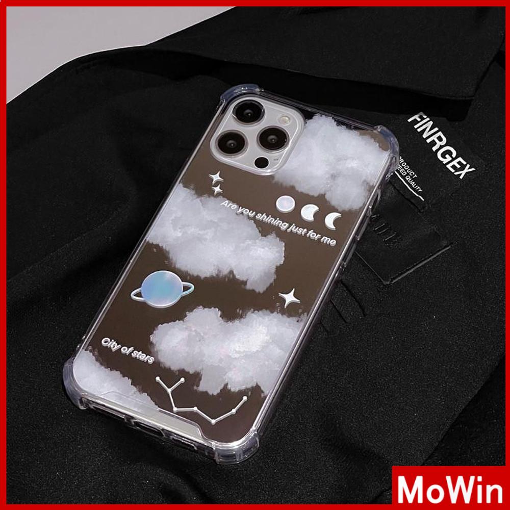 iPhone Case Acrylic HD Mirror Airbag Shockproof Protection Camera Cloud Moon Planet Starry Sky Compatible For iPhone 11 iPhone 13 Pro Max iPhone 12 Pro Max iPhone 7 Plus iPhone xr