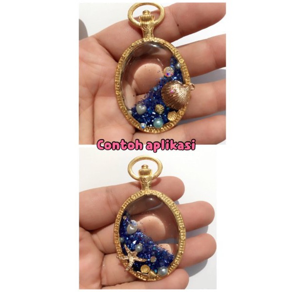 Bingkai resin blank cameo open back cameo bezel unicorn liontin bandul