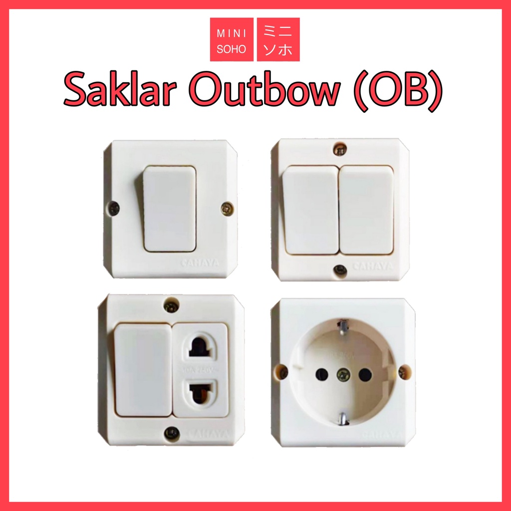 Saklar Outbow OB indoor SNI Sakelar Sakalar Putih Modern Minimalis