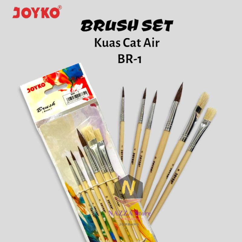 

Brush Set Kuas Melukis Cat Air BR-1 Set idi 6 pcs