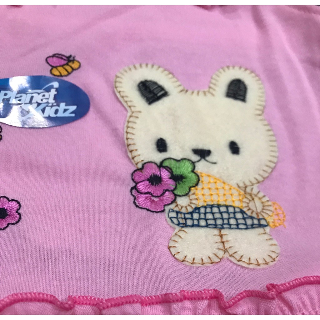 BAYIe - Setelan Baju bayi Perempuan motif RABBIT PLANET KIDS usia 0 - 6 bulan / Pakaian anak Cewek