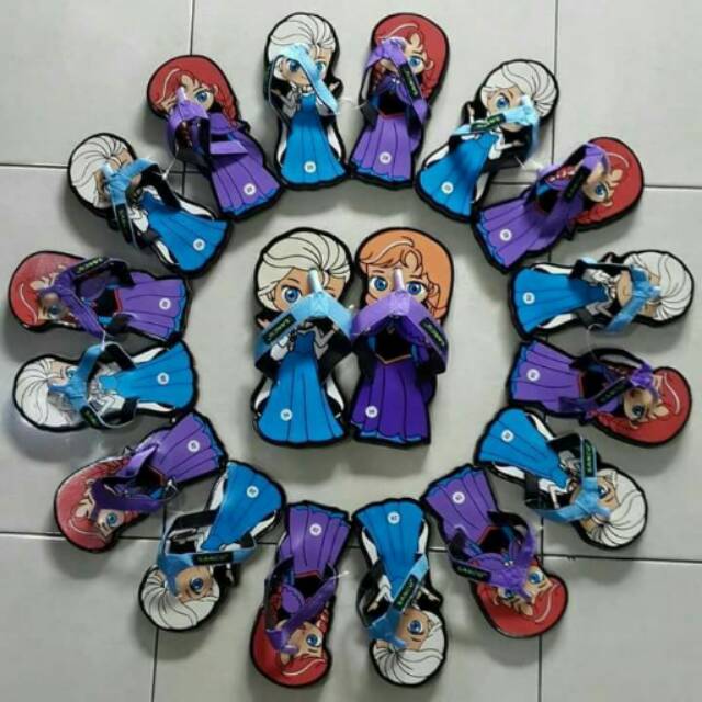 Sandal sendal sancu lucu anak karakter jepit frozen Sandal sendal sancu lucu anak karakter jepit frozen
