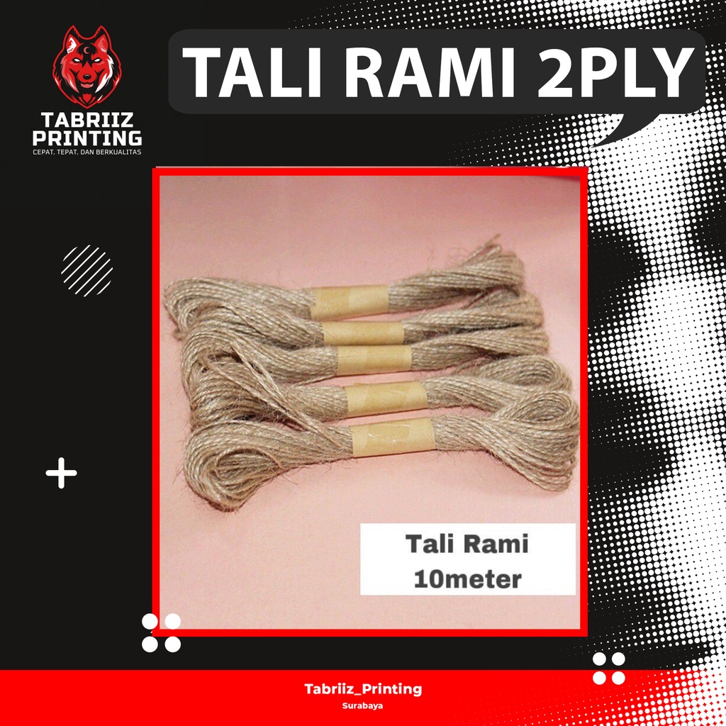 

[TABRIIZ PRINTING] Tali Goni 2ply/ Tali Rami Murah Surabaya