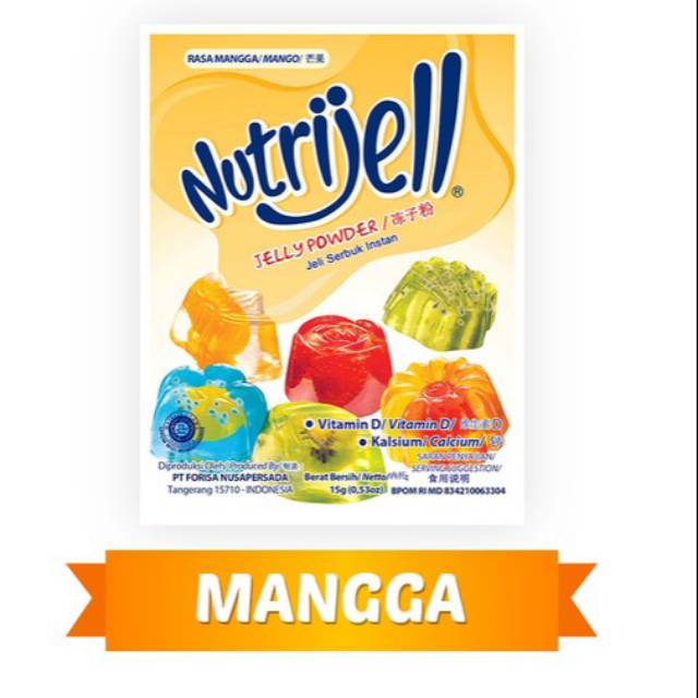 

Tepung serbuk agar jelly NUTRIJELL nutrijell Mangga / Mango 15gr