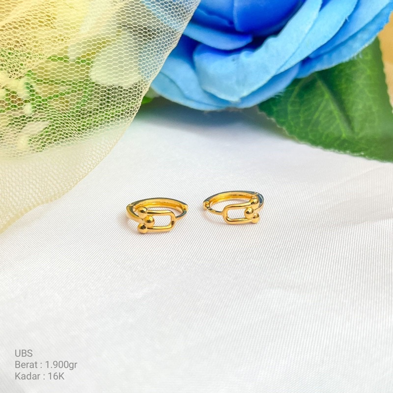 Perhiasan Anting Emas Klip Tiff Hardware UBS 16k/700