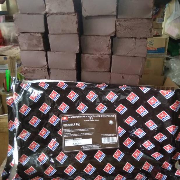 

{SP LKI 16F5Af} Coklat blok diamond dark compound repack -+ 1/4 kg ◁