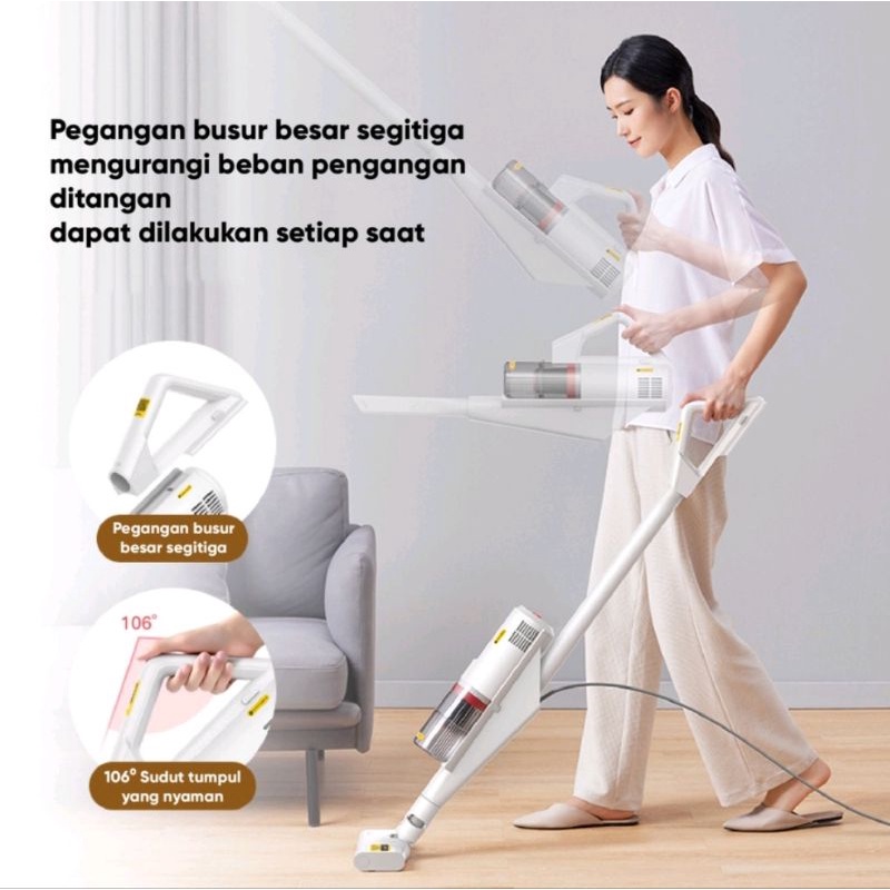 Deerma DX888 Vacuum Vacum Cleaner 3 Mode Debu Lantai Sofa Rumah 12kPa Garansi Resmi