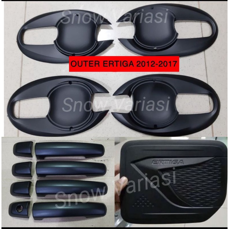 Paket Outer handle tank Cover Ertiga lama 2012 2014 2016 2017 hitam