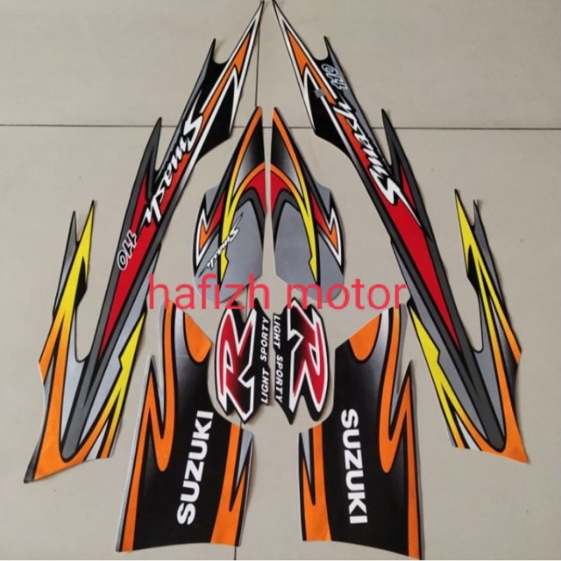 Striping sticker list smash tahun 2004-2005 silver hitam