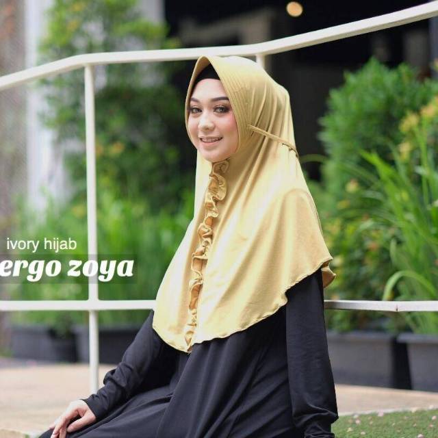 HIJAB JILBAB KERUDUNG INSTAN BERGO ZOYA BY IVORY HIJAB