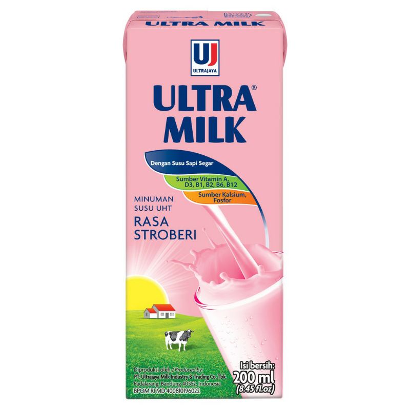 

Susu Ultra Milk Rasa Stroberi 200ml