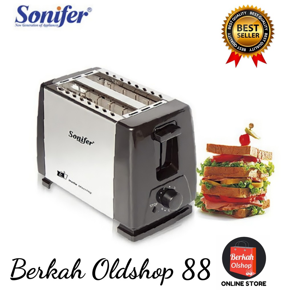 Berkah Oldshop 88 - Toaster Sonifer SF-6007 / Pemanggang Pop Up / Roti Otomatis Loncat