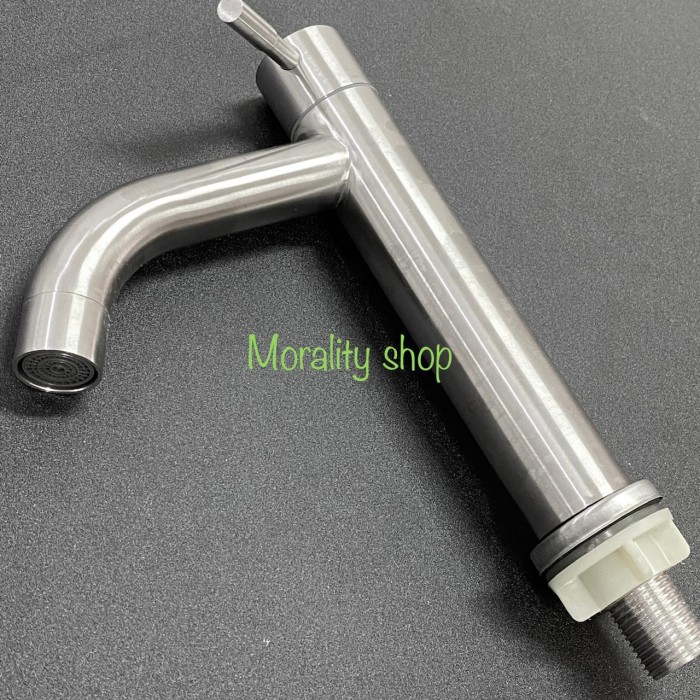 Kran Air Wastafel Stainless 304 Engkol A5114- Keran washtafel cuci tangan stenlis J19