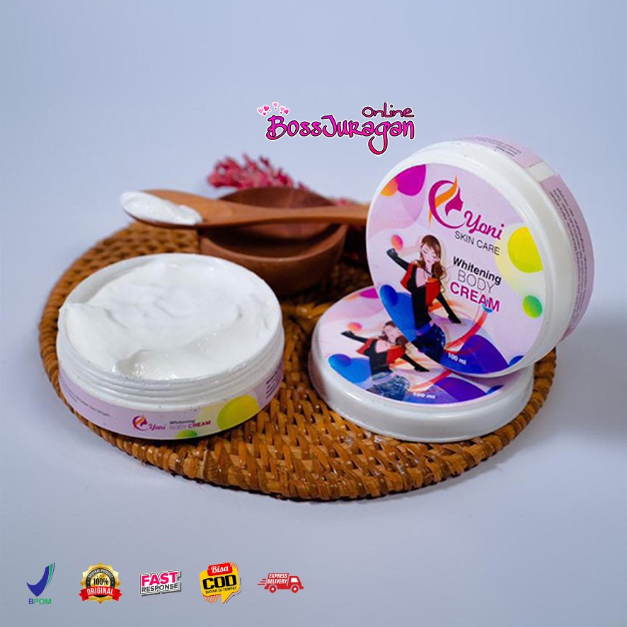 (BOSS) (BPOM) YONI Whitening Body Cream 100gr - Yoni Skin Care Whitening Body Cream/Lotion