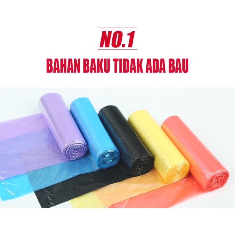 IMPORT Plastik Sampah warna warni Roll Ramah Lingkungan 20 pcs tahan 12kg Gerbage Trash Plastic Bag