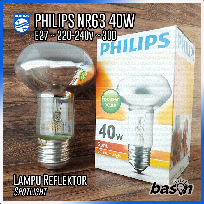 PHILIPS NR63 Spot 40W E27 220-240V 30D - Lampu Reflektor