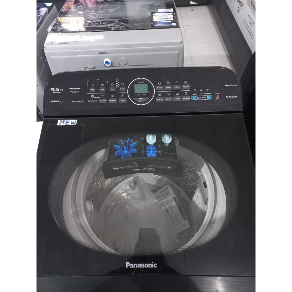 Panasonic Mesin Cuci Top Loading NA-FD95X1BSG 9.5 Kg Water Bazooka 1 tabung