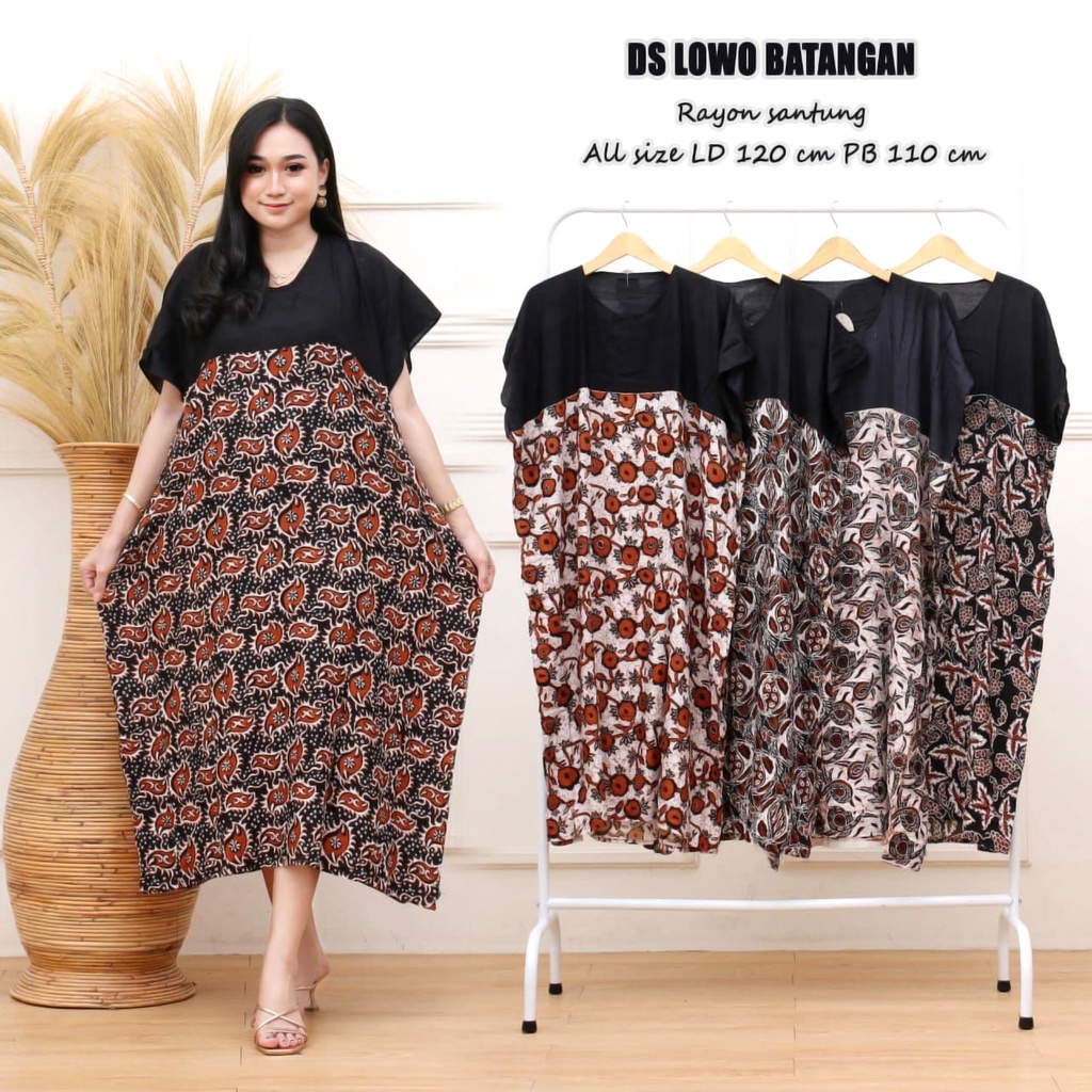 BATIK WANITA DASTER LOWO KELELAWAR RAYON JUMBO MURAH BIG SIZE XXL ( BATANGAN MONOCROM SELLA RISTY SHONA MBOKE ) KEKINIAN BUMIL SERUT DEPAN MURAH ADEM-DJ LW BATANGAN DM